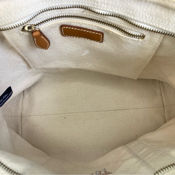 Polo Ralph Lauren Big Pony Canvas and Leather Tote Bag - Picture 10 of 14